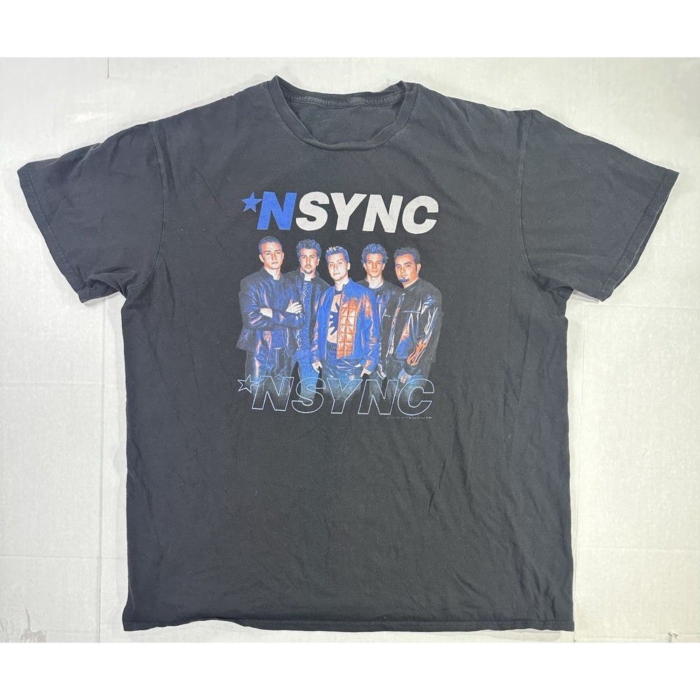 NSYNC T Shirt Large Black Mens Boy Band Tee